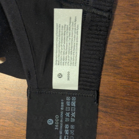 NWT Lululemon Air Support Bra (36DDD) - Picture 7 of 7